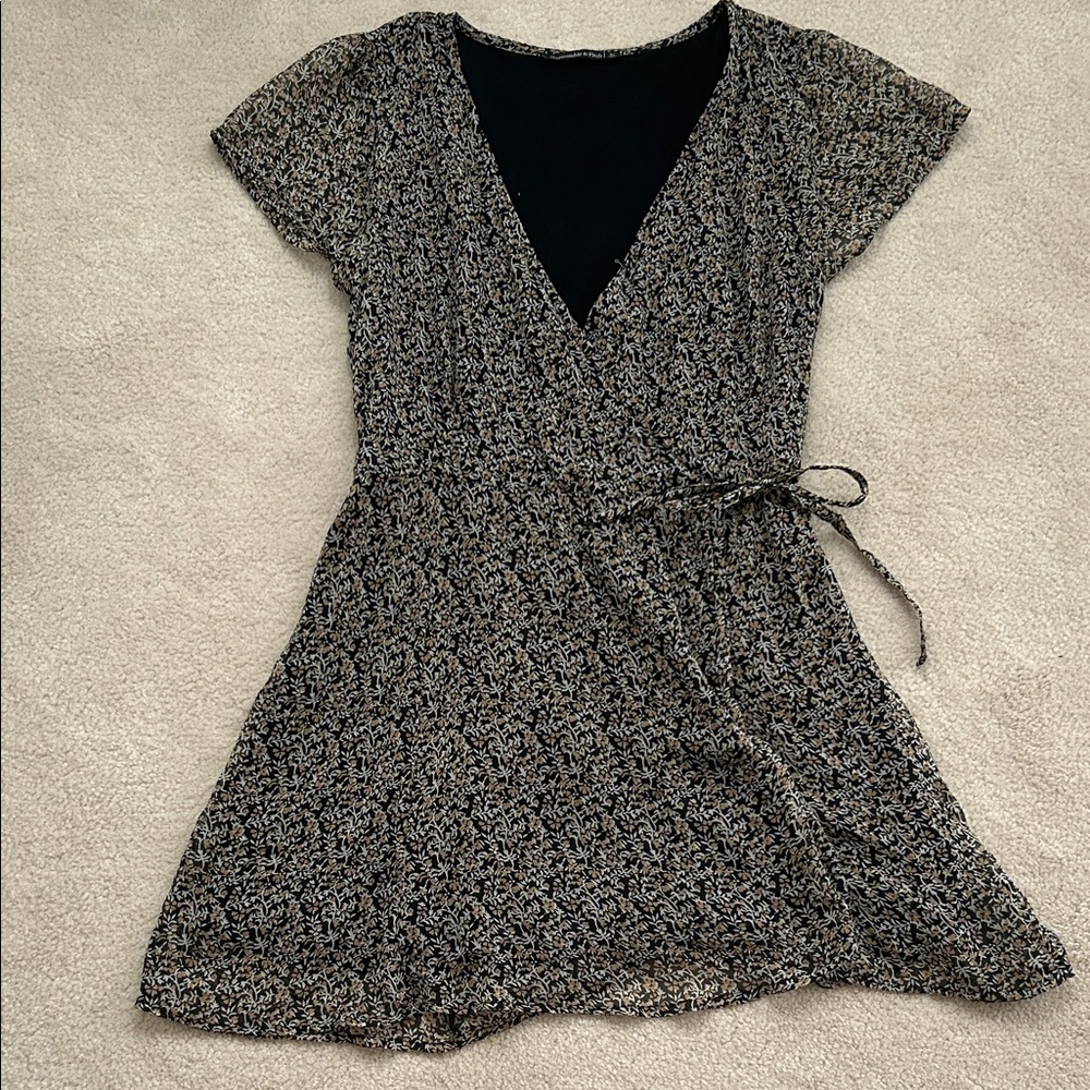 Abercrombie & Fitch Wrap Patterned Mini Dress